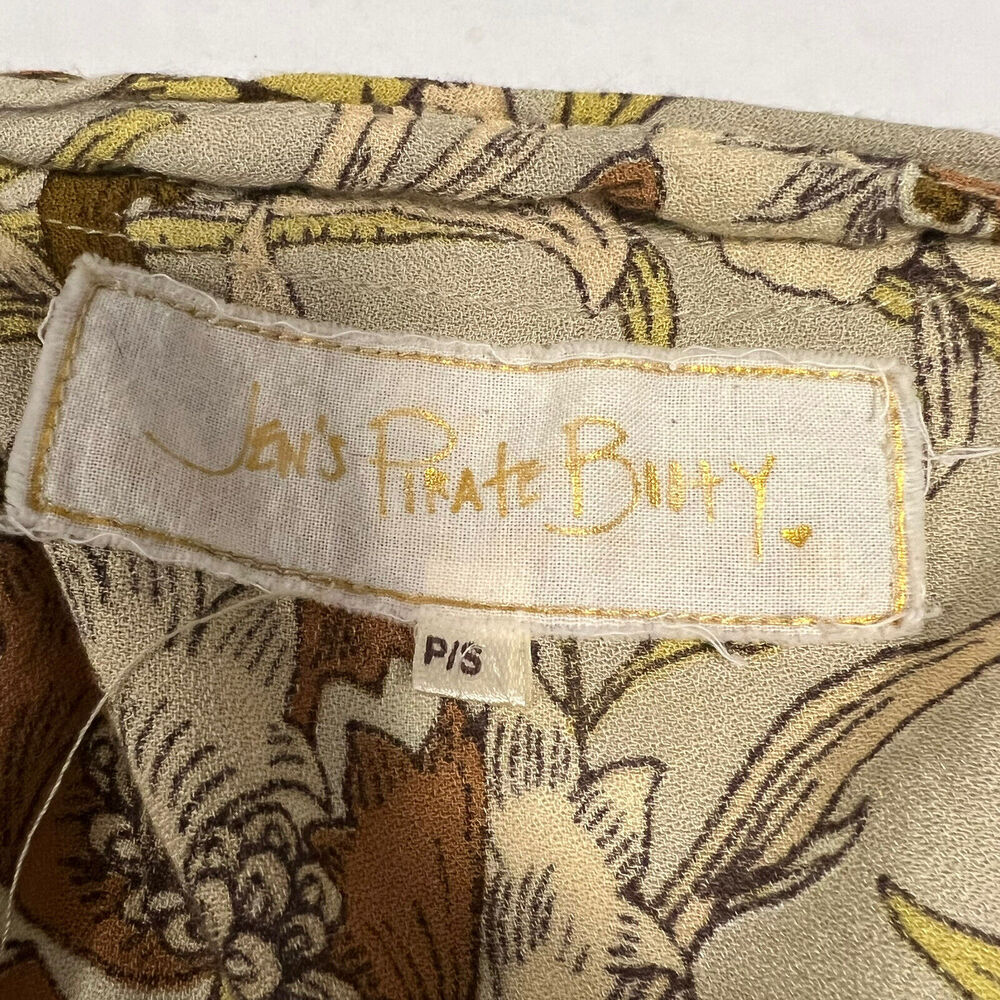 Jen's Pirate Booty Cream & Brown Floral V‑Neck Midi Dress - Picture 11 of 12